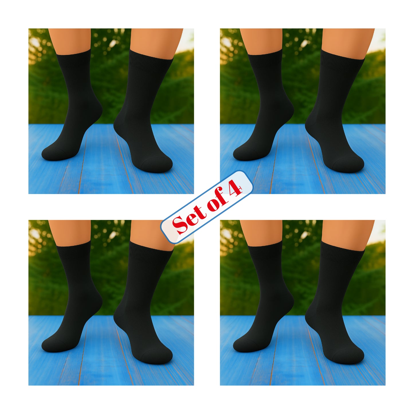 Dany's Socks Men's Dress Socks (4 Pairs), Premium Cotton, Size 8-12