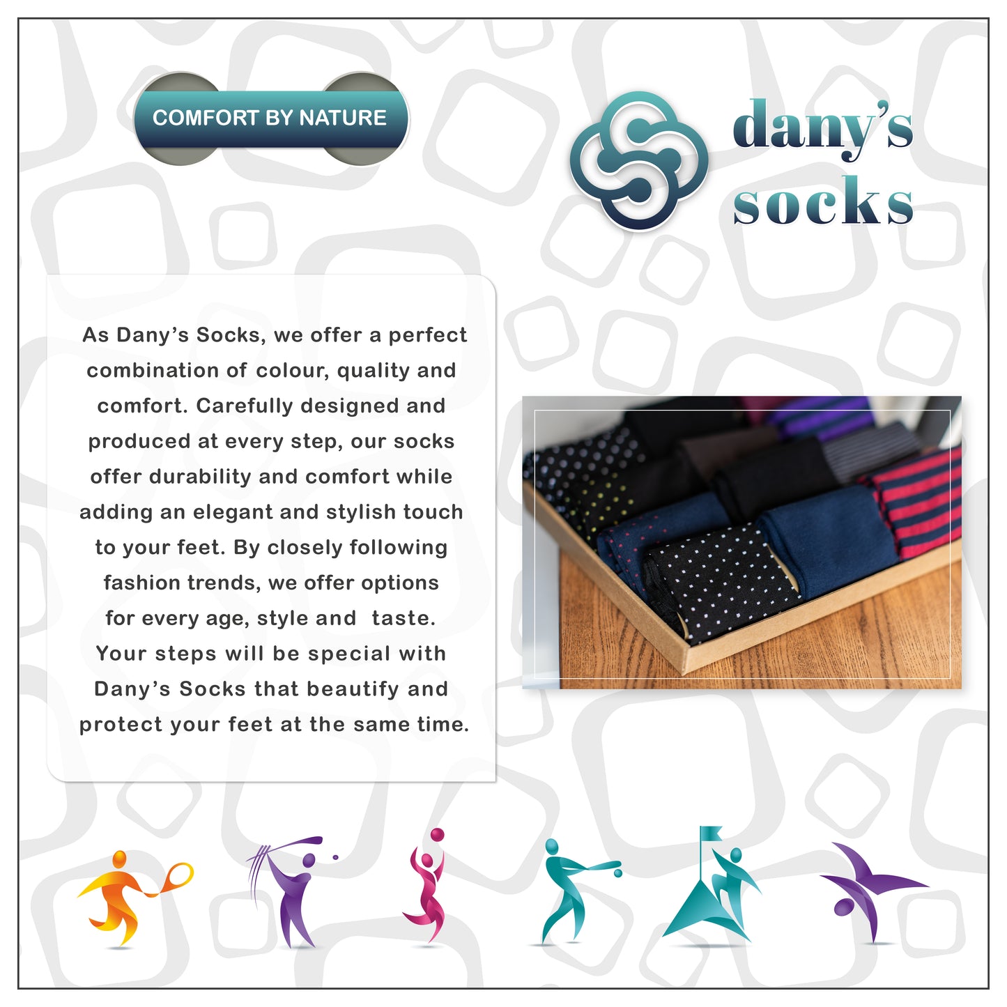 Dany's Socks Men's Dress Socks (4 Pairs), Premium Cotton, Size 8-12