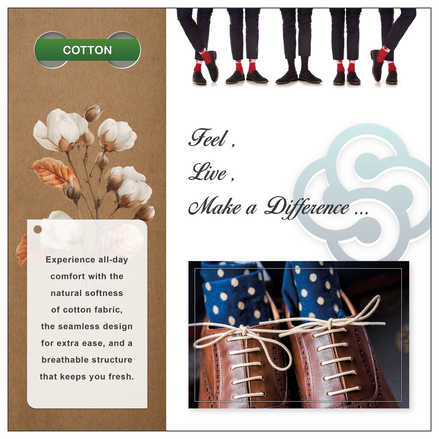 Dany's Socks | Men's Black Cotton Dress Socks - Single Pair